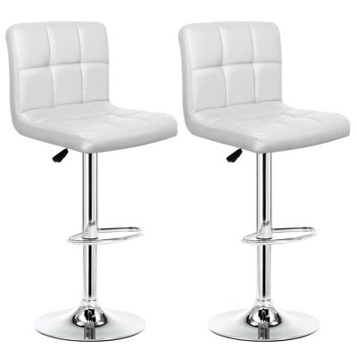 Toplo tabourets de bar modernes en cuir PU blanc