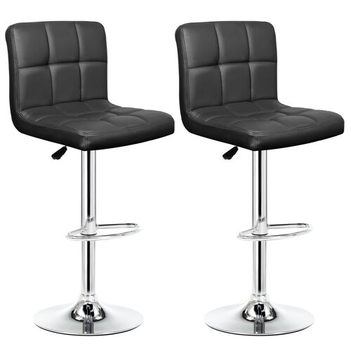 Toplo Modern Bar Office Stools PU Leather BLACK