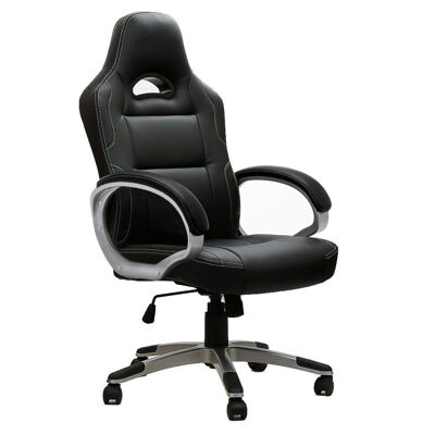 IWMH Drivo Gaming Racing Chair Leather with Foam-padded Armrest BLACK