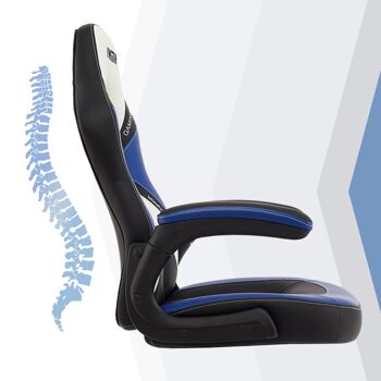 IWMH Drivo Gaming Racing Chair Cuir avec repose-mains pivotant 3D BLEU 3