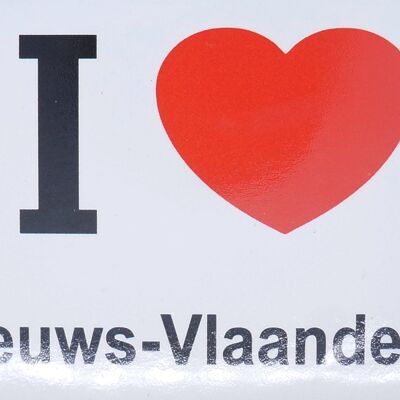 Imán de nevera I Love Zeeuws-Vlaanderen