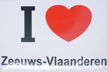 Aimant de réfrigérateur I Love Zeeuws-Vlaanderen 1