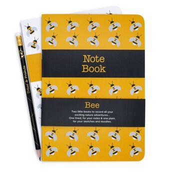 Ensemble de carnet de notes et de croquis d'abeille 1