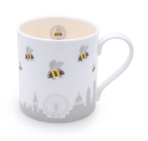 Bee Mug 350ml - 'Swarm' - London Skyline