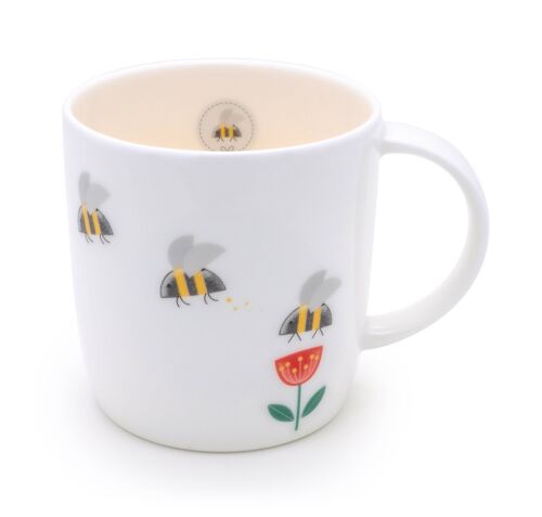 Bee Mug 380ml - 'Flight' - Bee on Flower