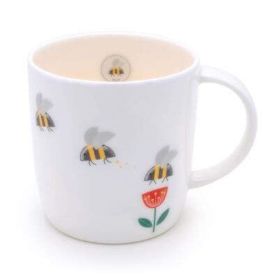 Bee Mug 380ml - 'Flight' - Bee on Flower