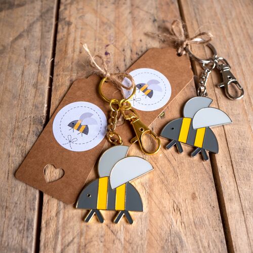 Bee Keyring - Gold (Gilt)