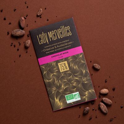 Chocolat noir 75% de cacao Inde Bean to bar