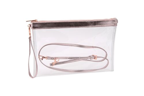 Metallic Pink Transparent Bag