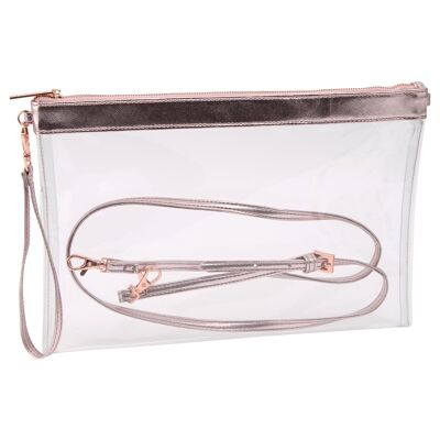 Metallic Pink Transparent Bag