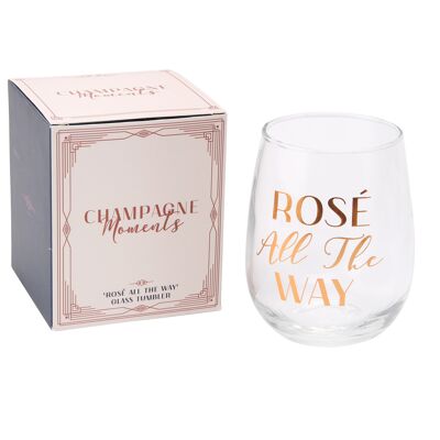 CM 'Rose All The Way' Glass Tumbler