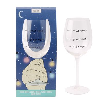 Eureka 'What Night?' Wine Glass
