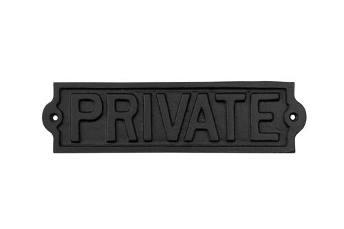 Private Iron Sign