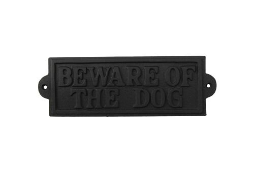 Beware Of The Dog Iron Sign