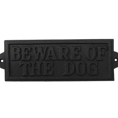 Beware Of The Dog Iron Sign