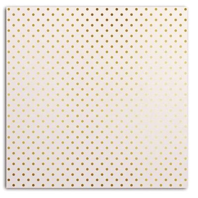 1 Mahé paper 30.5x30.5cm White & Gold Dots