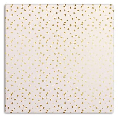 1 Mahé paper 30.5x30.5cm White & Gold Stars