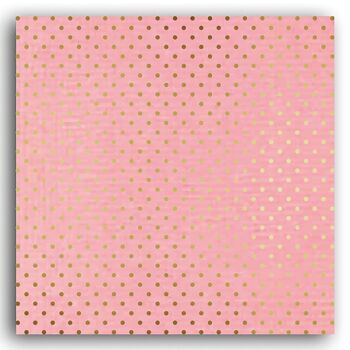 1 papier Mahé 30,5x30,5cm Rose Blush & Pois Or