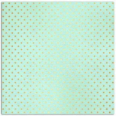 1 Mahé paper 30.5x30.5cm Mint Green & Gold Dots