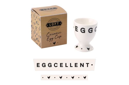 Loft 'Eggcellent' Ceramic Egg Cup