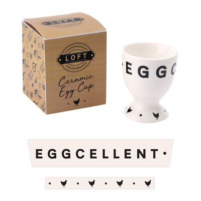 Loft 'Eggcellent' Ceramic Egg Cup