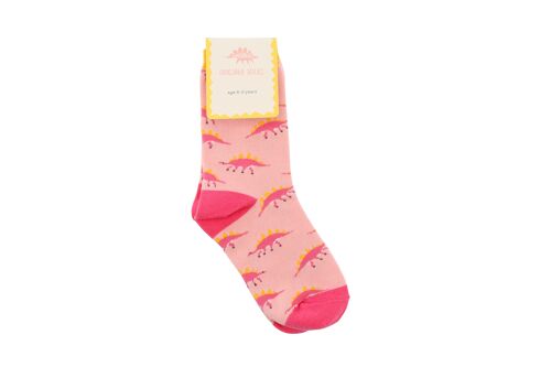 Dinosauria Pink Children's Socks