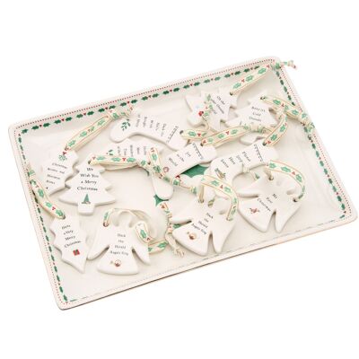24 Piece Ceramic Christmas Hangers