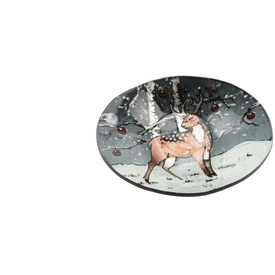 Stag Glass Small Oval Bowl