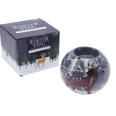 Stag Ceramic Circular Candle Holder