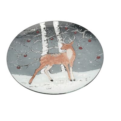 Stag Glass Large Plate