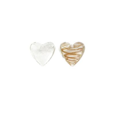 Stock Only - Gold Heart & Silver Heart
