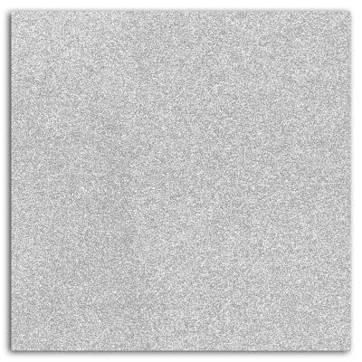 Carta adesiva glitterata - 1 foglio 30,5x30,5 - Argento