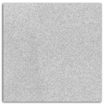 Adhesive glitter paper - 1 sheet 30.5x30.5 - Silver