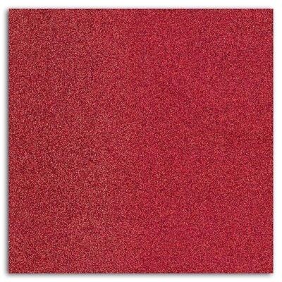 Adhesive glitter paper - 1 sheet 30.5x30.5 - Red
