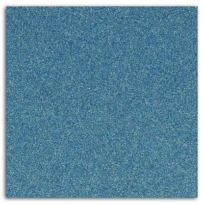 Kleber-Glitzerpapier - 1 Blatt 30,5 x 30,5 - Blau