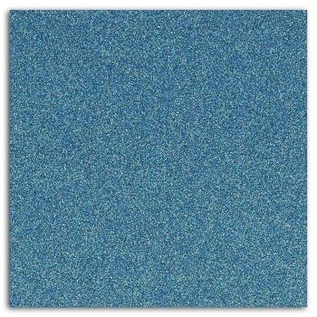 Papier pailleté adhésif - 1 feuille 30,5x30,5 - Bleu