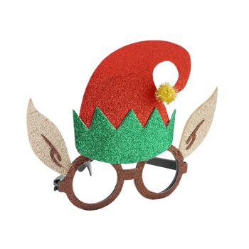 Lunettes de Noël Elfe scintillantes