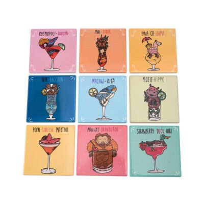 Stock Only - GB03819 - Party Animals Coasters