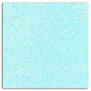 Papier pailleté adhésif - 1 feuille 30,5x30,5 - Bleu Pastel
