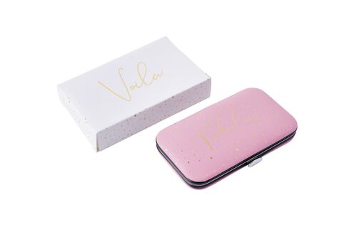 Voila 'Fabulous' Pink Manicure Kit