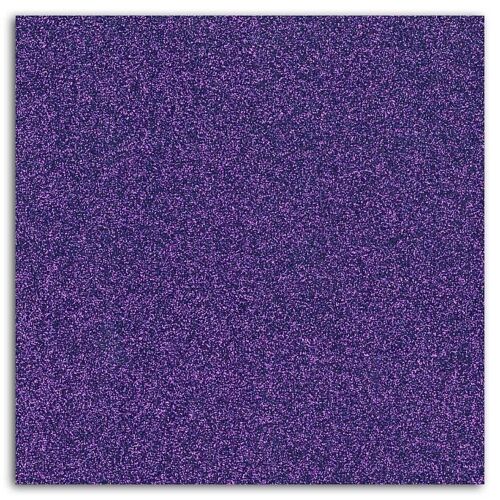 Papier pailleté adhésif - 1 feuille 30,5x30,5 - Violet