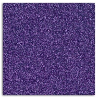 Adhesive glitter paper - 1 sheet 30.5x30.5 - Purple