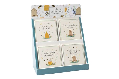 24 Piece Beekeeper Coaster Deal - 6 Per Design