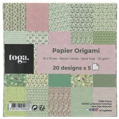 Lot de 100 papiers 15x15 origamis Kyoto