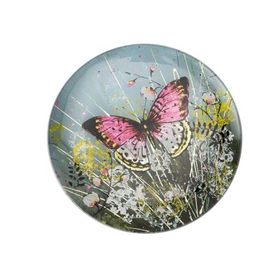 Papillon Glass Large Round Plate