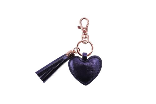 WR Metallics Midnight Blue Heart Keyring