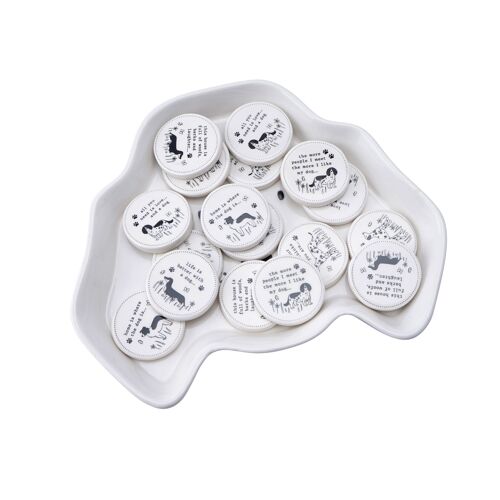 Woofs & Whiskers 8 Assorted Ceramic Dog Tokens