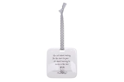 Send With Love 'Life Isn't About' Ceramic Hanger