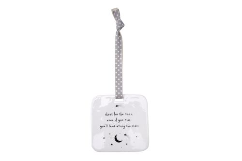 Send With Love 'Shoot For The Moon' Ceramic Hanger