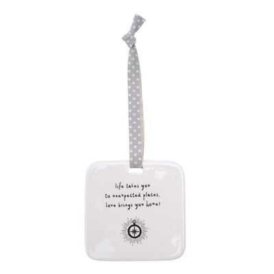 Send With Love 'Life Takes You' Ceramic Hanger